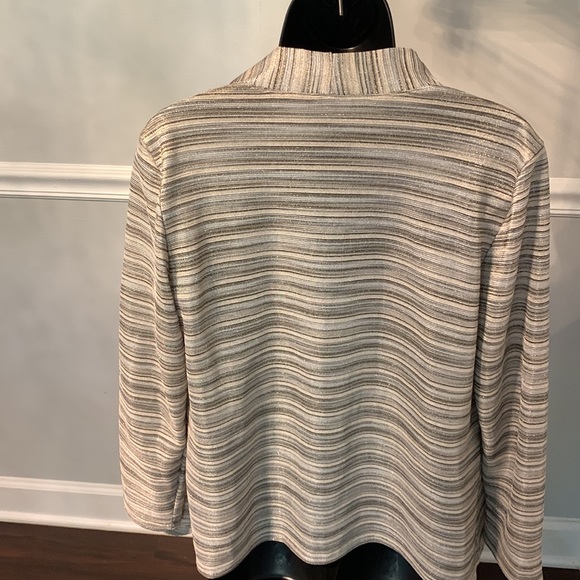 Easywear by Chico’s Metallic Open Front Cardigan Size 1 (M) - Picture 6 of 9